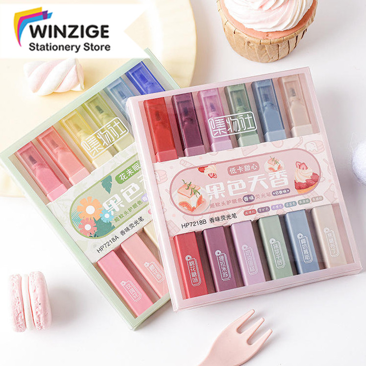 

Winzige 12 Warna Scented Highlighter Stabilo Warna Warni Pastel Dual Tip Spidol Highlighter Pen Aesthetic Lucu Journal Marker Pen Alat Tulis Stationery