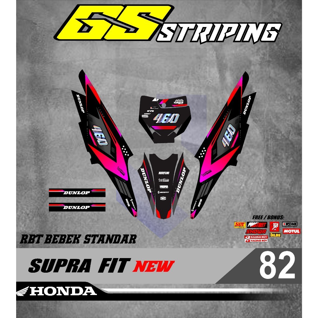 Sticker Striping Motor Rbt Supra X 125 R Rbt Vega Bebek Modif Supermoto Rbt New Terbaru