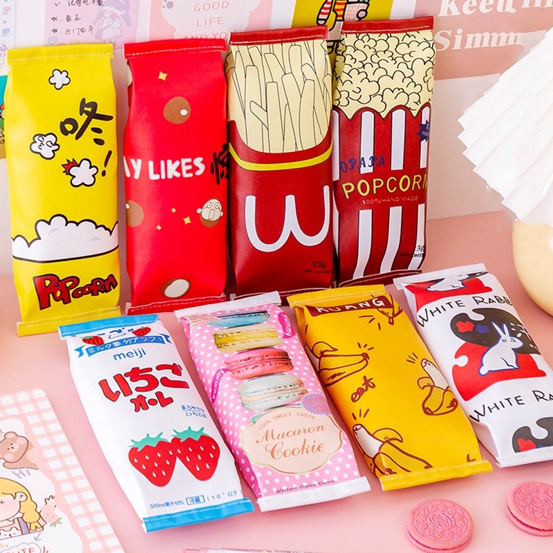 

Kreatif Kartun Snack Pena Tas Pensil Motif Snack Fashion Unik —Hibio Present