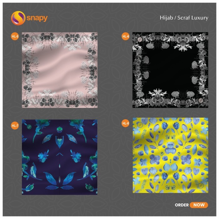Cetak Scarf/Kerudung Custom bahan voal Premium - VOAL PREMIUM