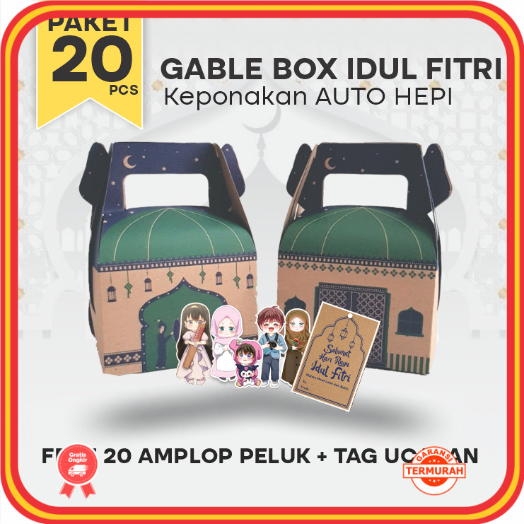 

Hampers Murah Anniversary Wedding Keren Unik Lucu / Gable Box Lebaran Isi 20 Pcs / Box Hampers Idul Fitri / Parcel Hari Raya Prinperpack