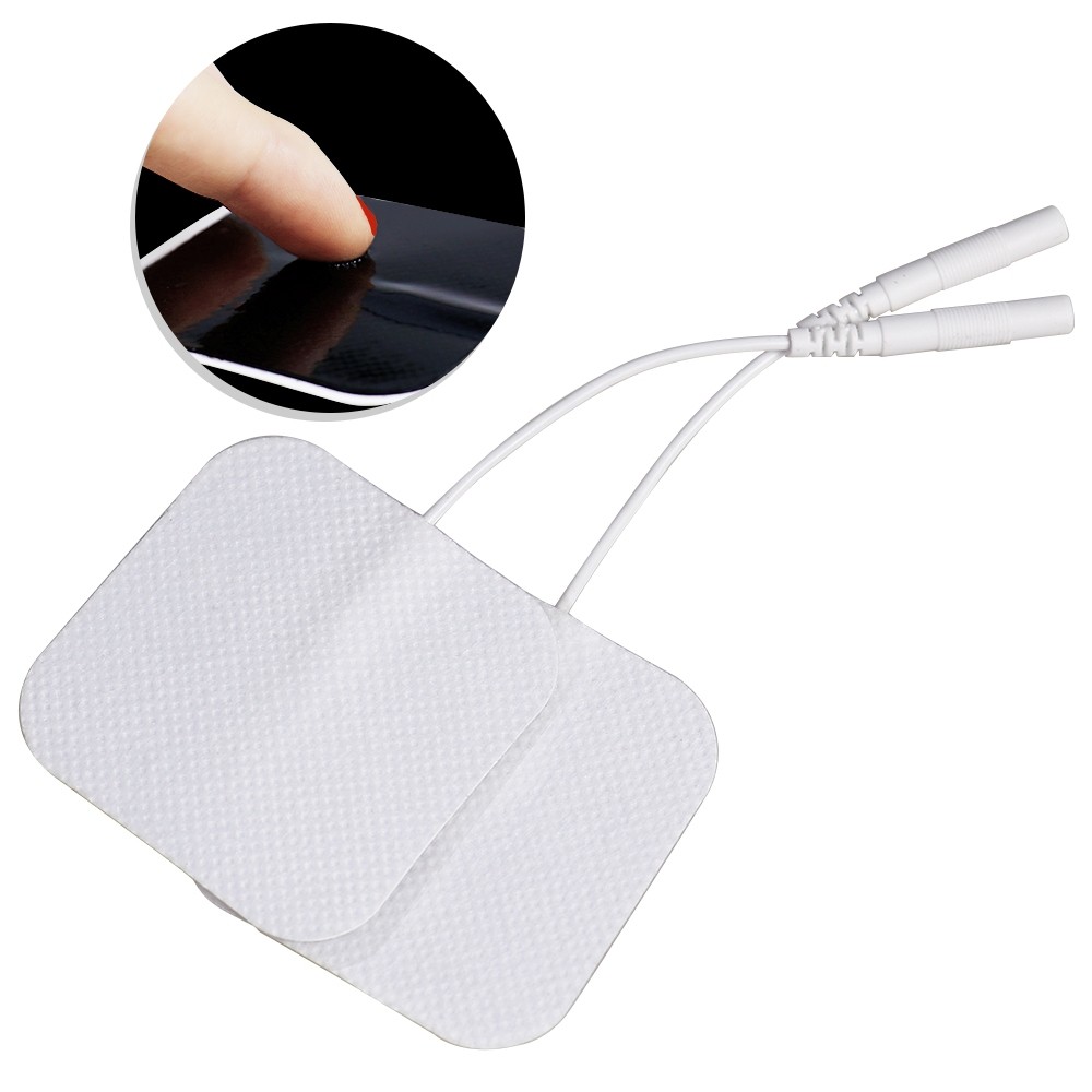 4Buah Bantalan Tempel Elektroda Putih Mesin Terapi Bantalan Elektroda Putih Elektroda Pasang Pad Kan