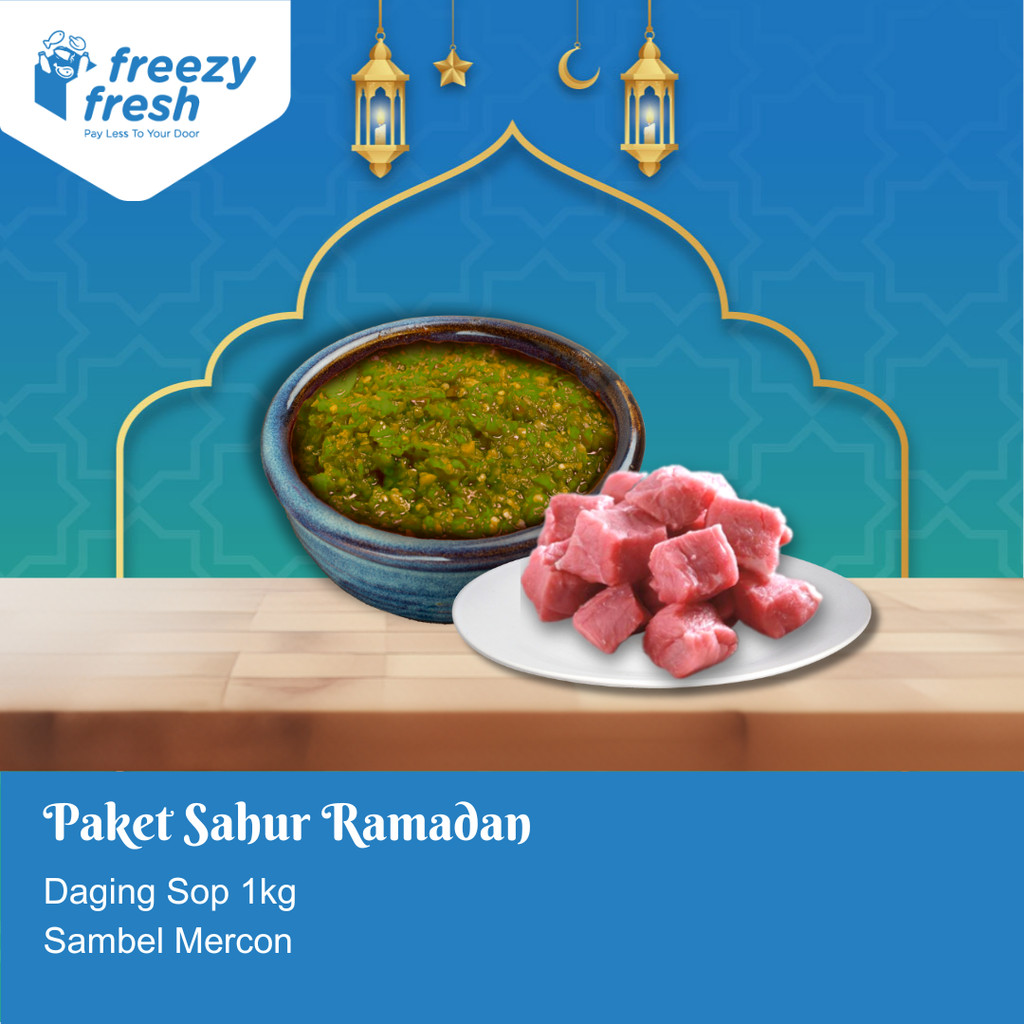 

Paket Sahur Ramadhan (1 pcs Daging Sop/Soup Cut Beef 1 Kg & 1 pcs Sambel Mercon)