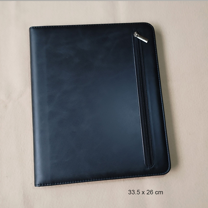 

A4 PU Leather Expanding File Folder Office Business Document Organizer Holder Padfolio Brief Case Portfolio With Ipad Zipper Bag