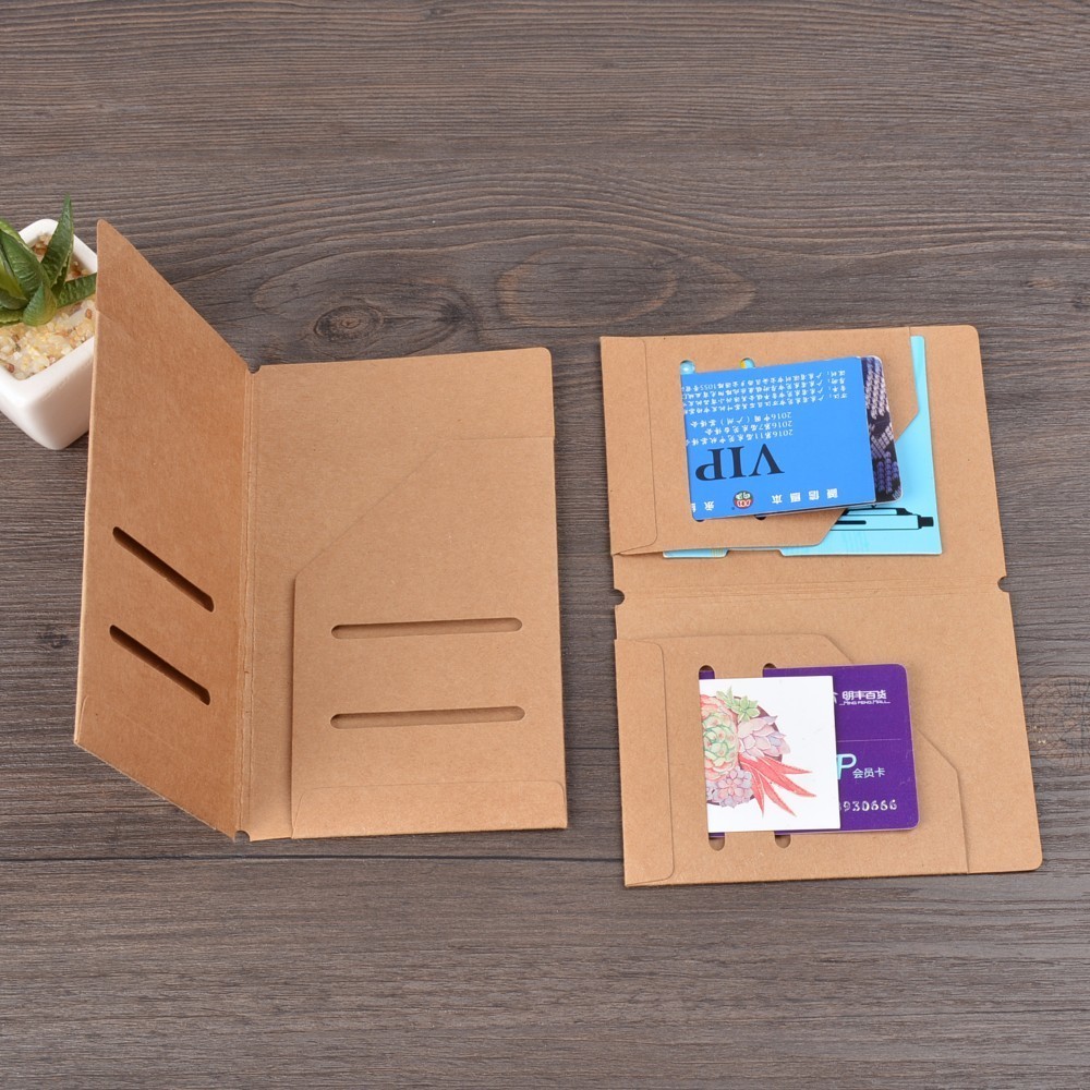 

Kraft Paper File Holder Travel Journal Notebook Planner Accessories Regular Passport size Card Holder Pocket 3 pieces
