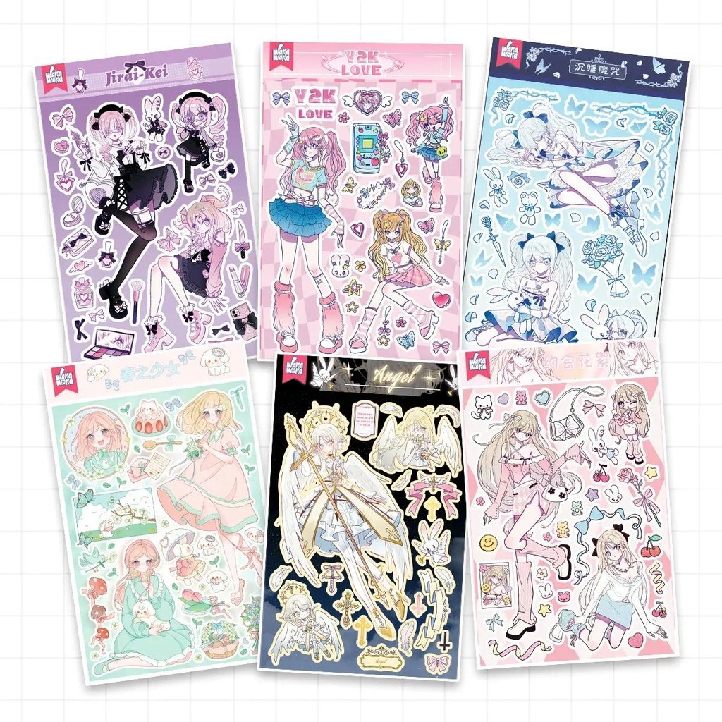 

Cat's Eye Angel Character Sticker Guka DIY Decorative Creative Sticker