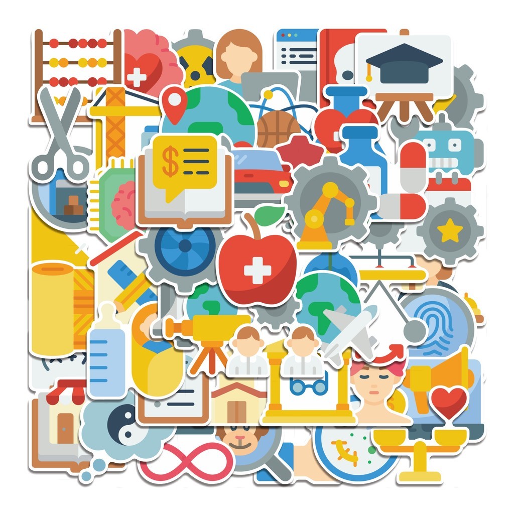 

COD 50 Pcs Stiker School Topic Lucu Anti Air Untuk Dekorasi Notebook Sepeda Skateboard Handphone