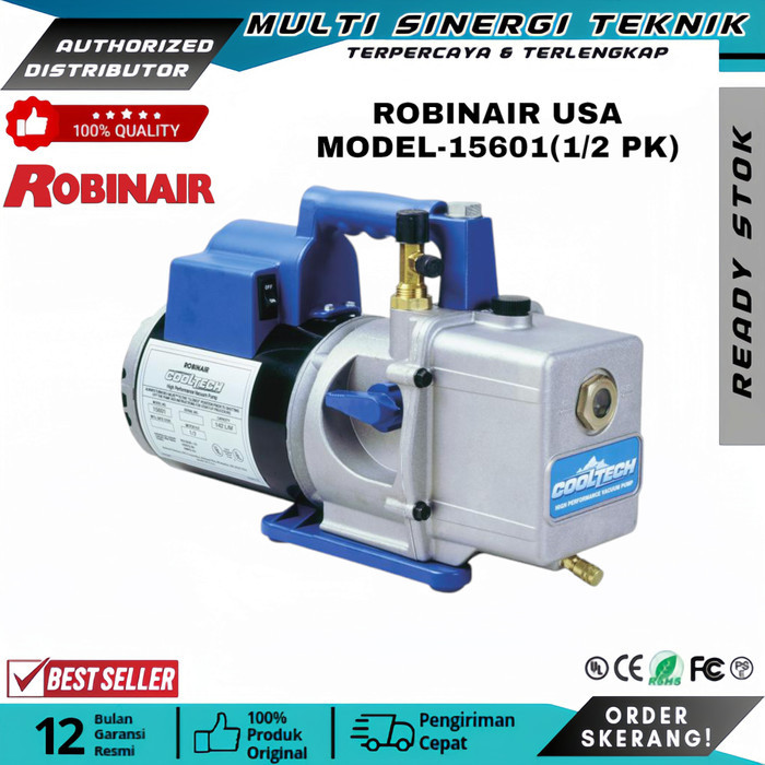 VACUUM PUMP ROBINAIR USA MODEL-15601(1/2 PK)
