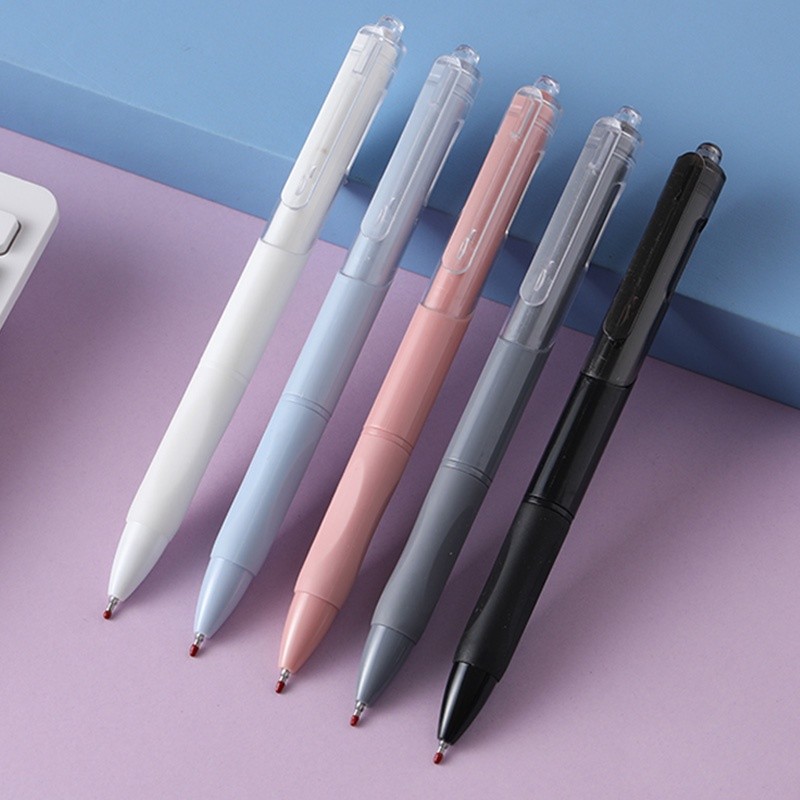 

5pcs Pulpen Tinta Gel Hitam 0.5mm Retractable Portable Untuk Pelajar