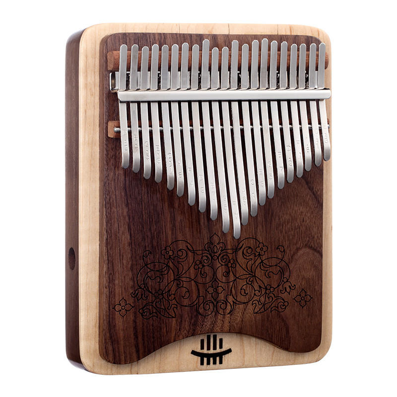 Hluru Kalimba 21Keys Kit Black Walnut Thumb Piano Professional Hollow Calimba Keyboard Musical Instr