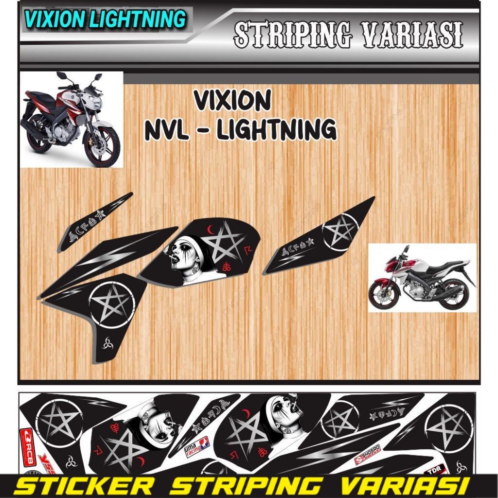 STRIPING MOTOR Vixion Lightning Striping Variasi STIKER Motor STIKER LIS MOTOR