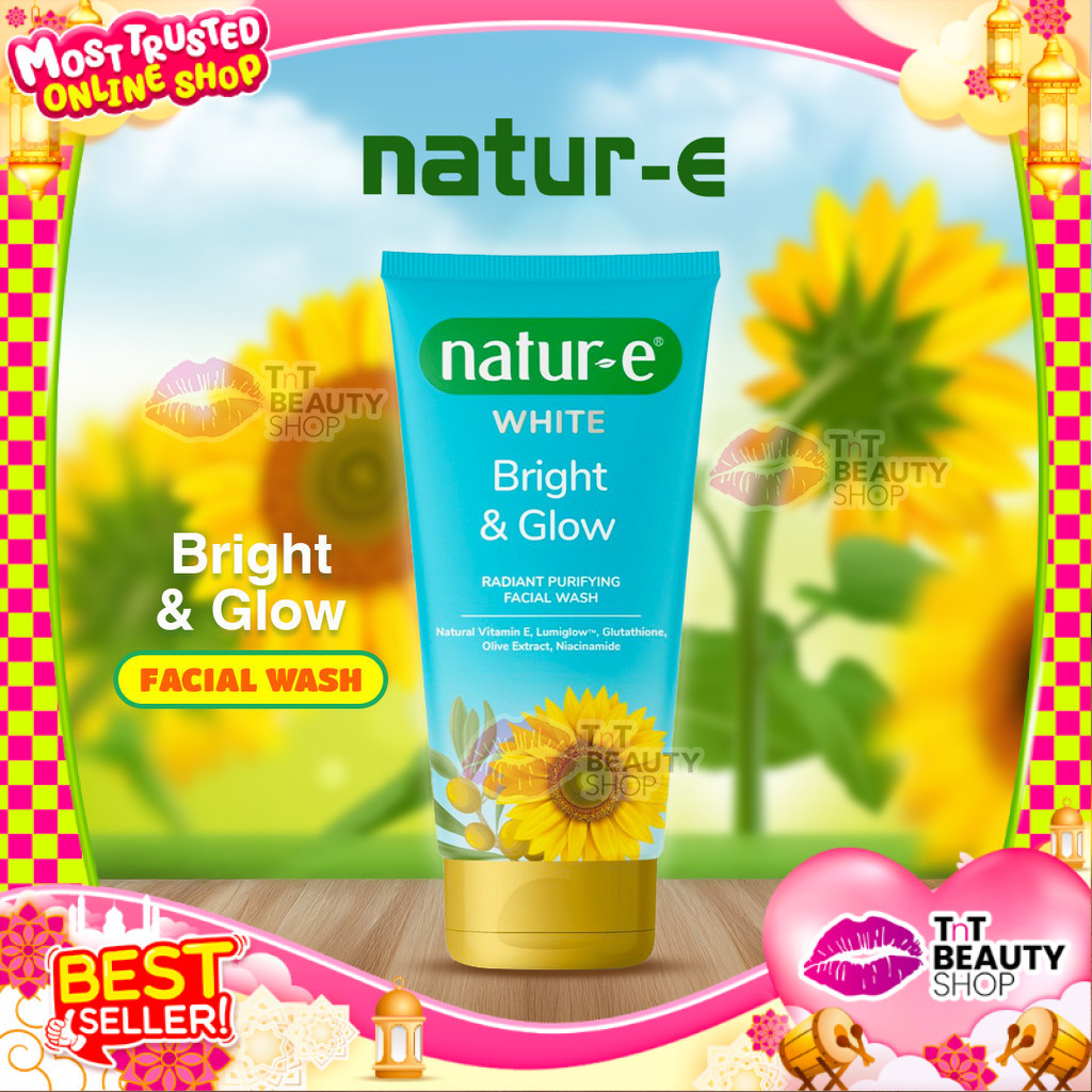 Natur-E White Bright & Glow Radiant Purifying Facial Wash Sabun Pembersih Wajah | TnT Beauty Shop
