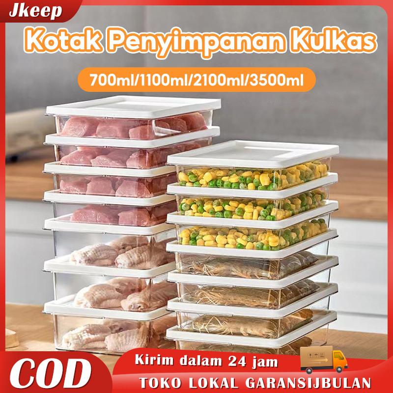 Jkeep Kotak Penyimpanan Kulkas Food Container Kulkas Tempat Penyimpanan Makanan Storage Kulkas Konta