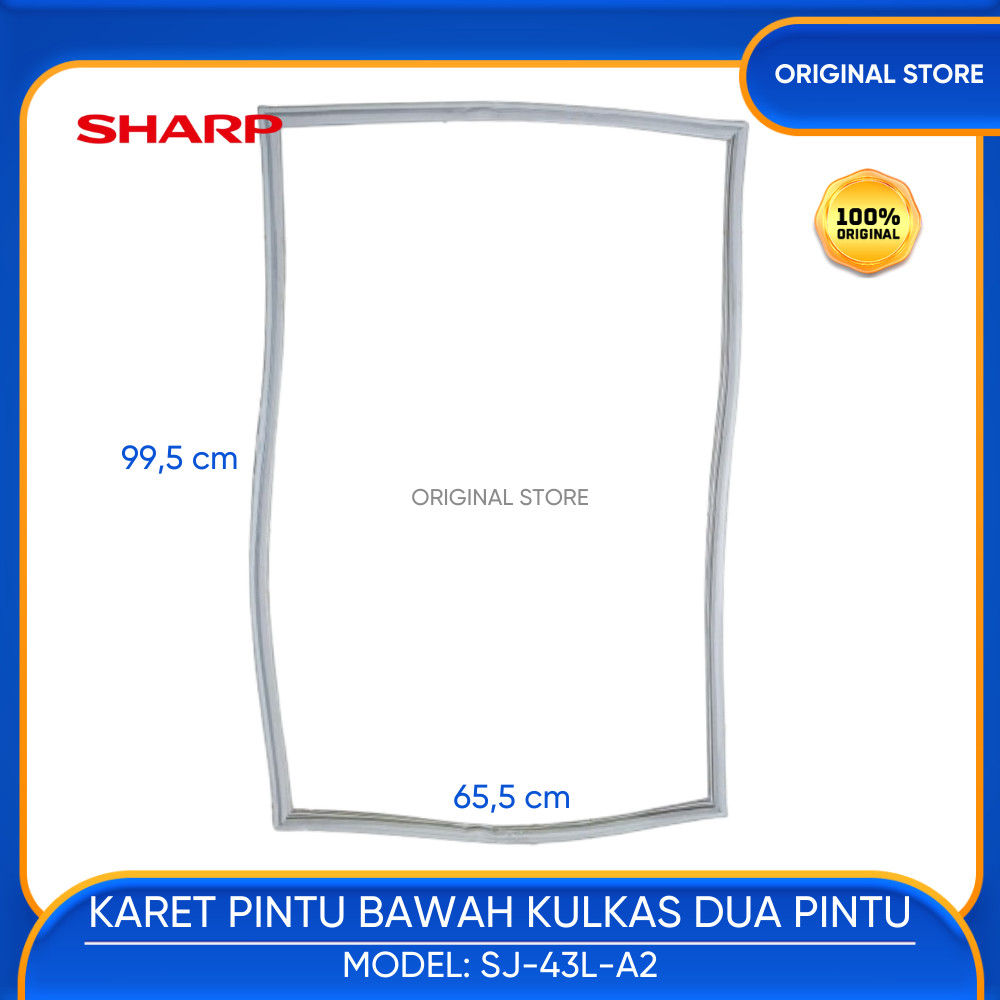 Karet Gasket Pintu Bawah 2 Pintu Kulkas SHARP SJ-43L-A2