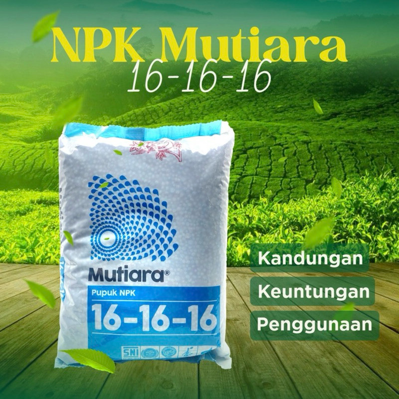 TERLARIS NO1 Pupuk NPK Mutiara 16 16 16 Asli Kemasan Pabrik - Npk Mutiara 1 Kg
