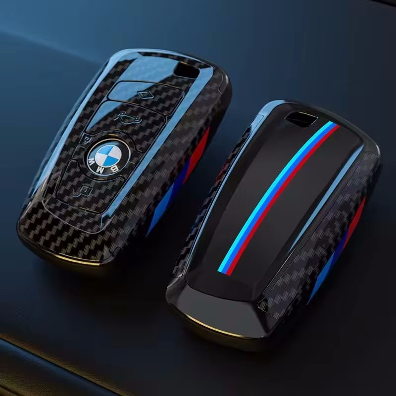 

Carbon Fibre Car Key Cover Case Holder Shell Bag For BMW F30 F20 F10 F18 F22 F01 X3 X4 F06 F02 M3 M5 Auto Keychain Accessories