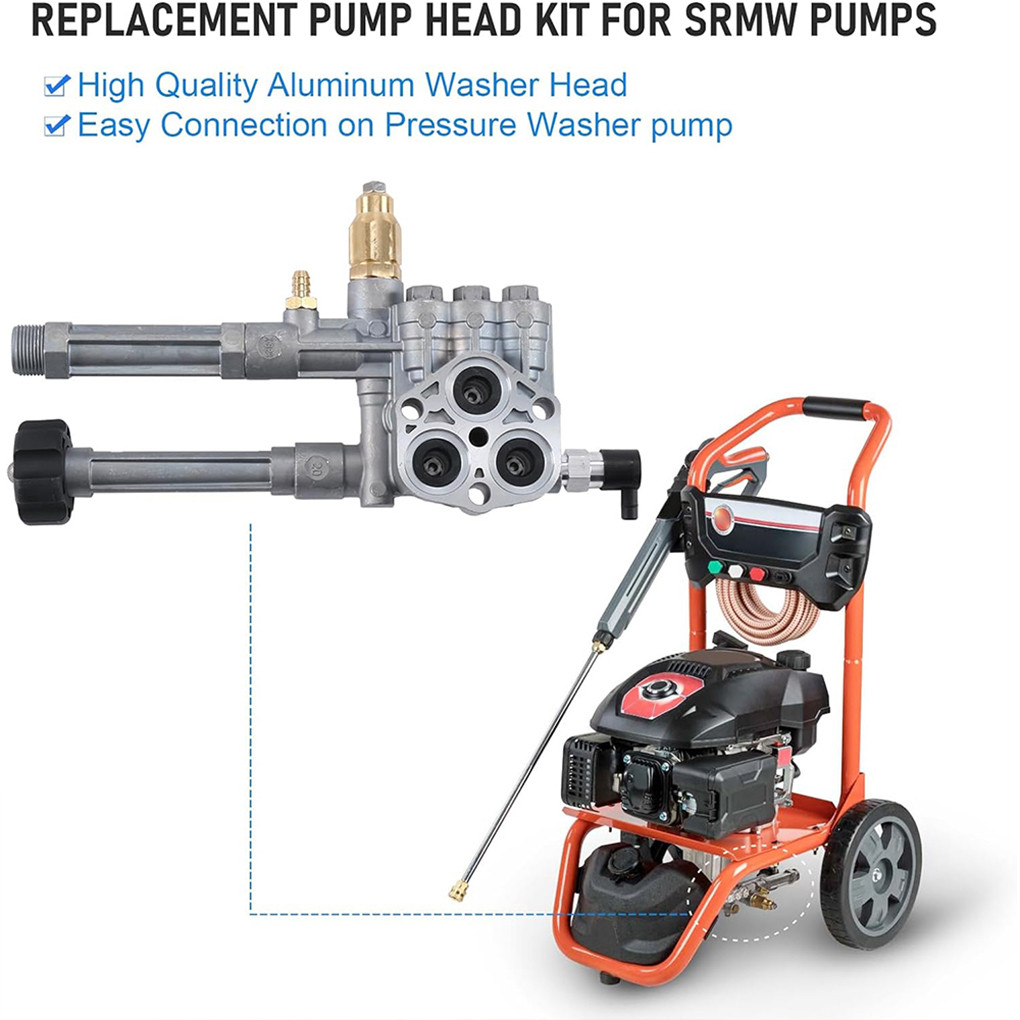 Metal RMW / SRMW Pressure Washer Pump Head Assy Washer Pump Head Washer Pump Pressure Washer Pump