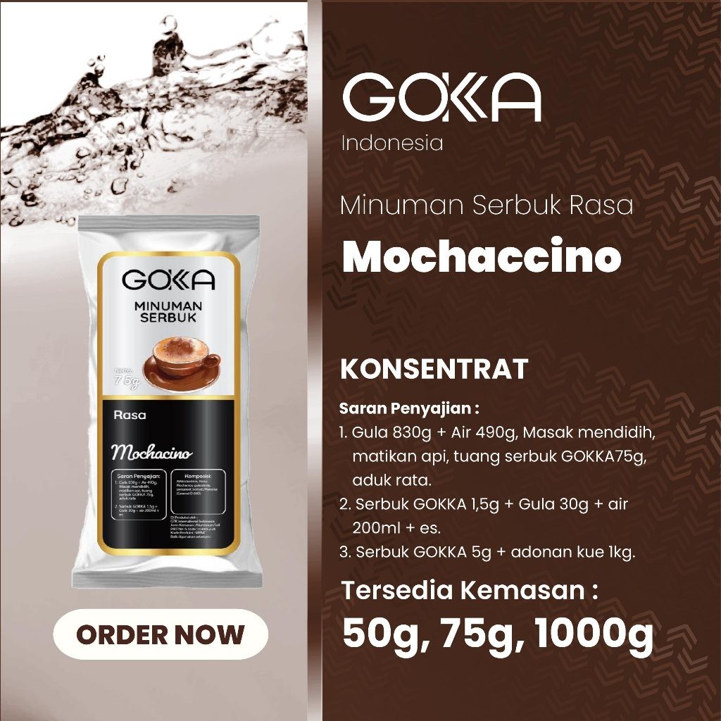 

Minuman Powder Mochaccino / Bubuk Mochaccino Gokka Kemasan 50gr