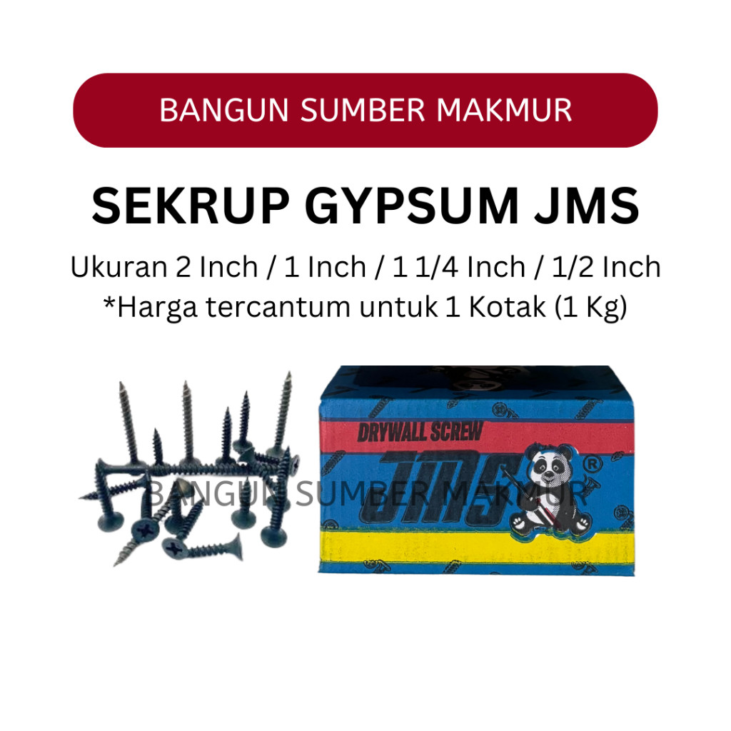 Sekrup Gipsum/Sekrup JMS/Sekrup Gypsum/Kotak/1 KG