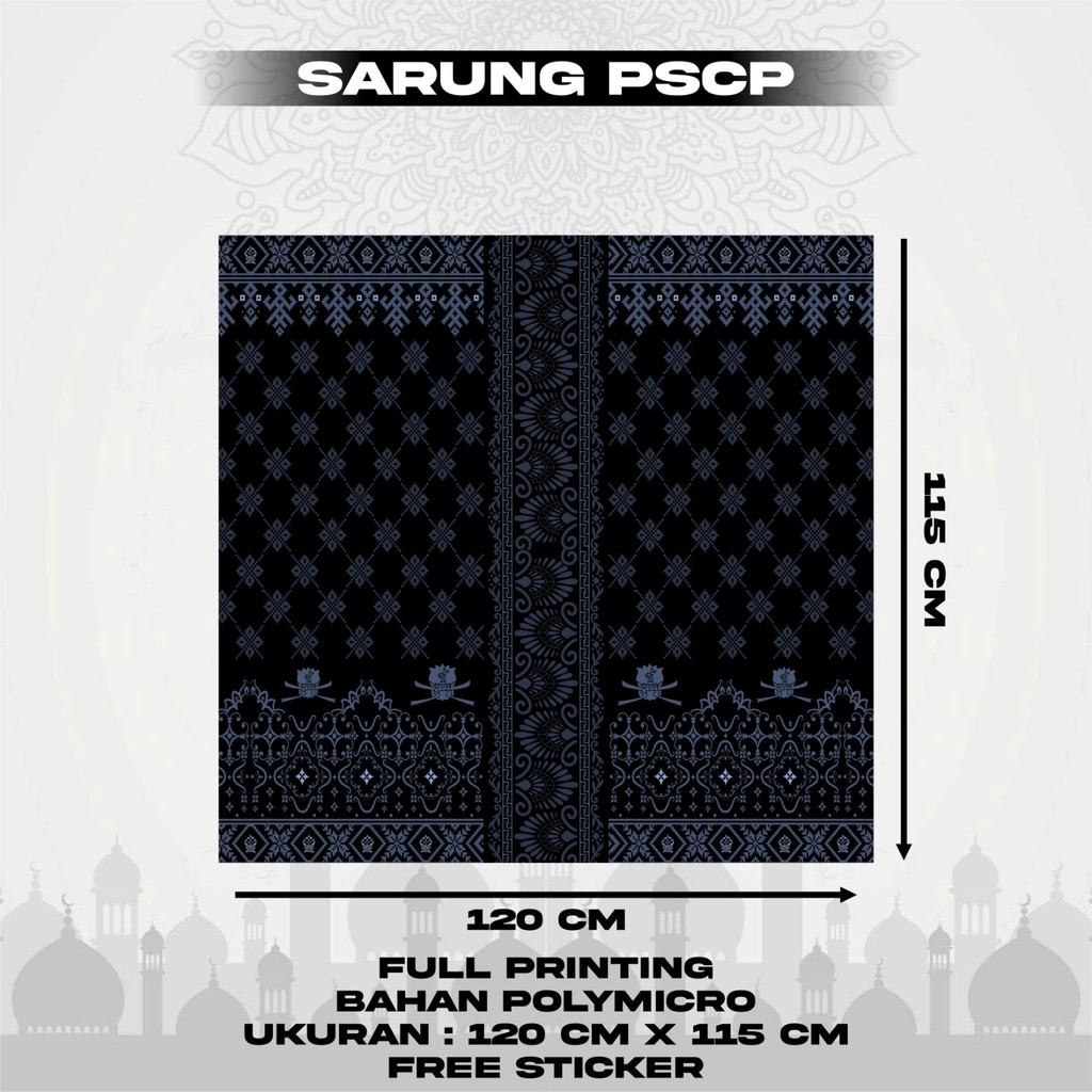 Sarung Dengan Desain Batik Cempaka Putih Full Printing