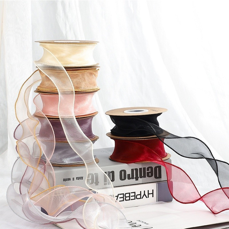 

Pita Kado Pita Organza Premium ROLL Ukuran 2,5 CM Pita Bunga Buket Dekorasi PT04 SS22