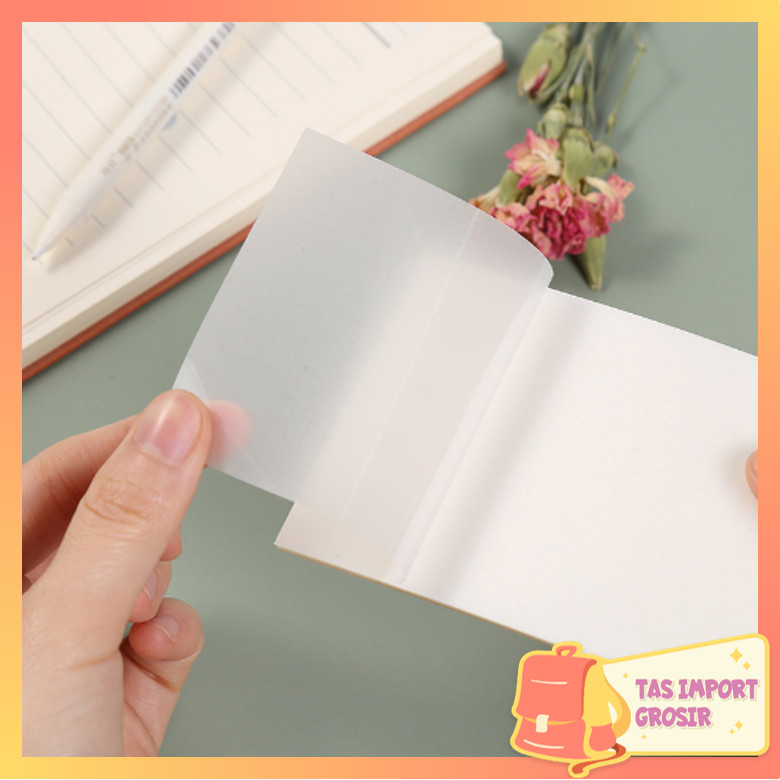 

Tas Import - S5881 Sticky Note Transparan Tahan Air Untuk Kantor Sekolah / Transparan Sticky Note 50 Lembar / Sticky Note Untuk Pelajar