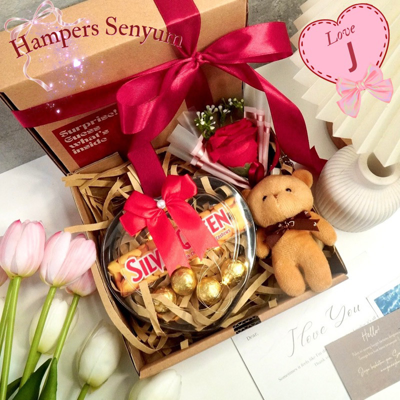 Hampers Snack Box Cokelat Silverqueen Love Hadiah Ulang Tahun Kado Valentine Gift Box Murah Jajan Sk