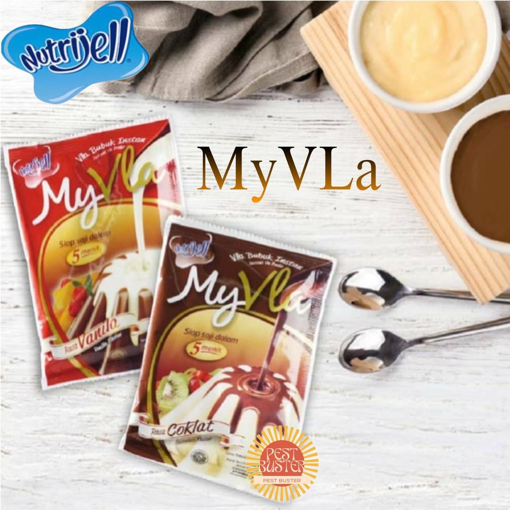 

My Vla Bubuk Instan Pudding Puding Powder Pelengkap Cokelat Vanila Myvla BPOM Halal