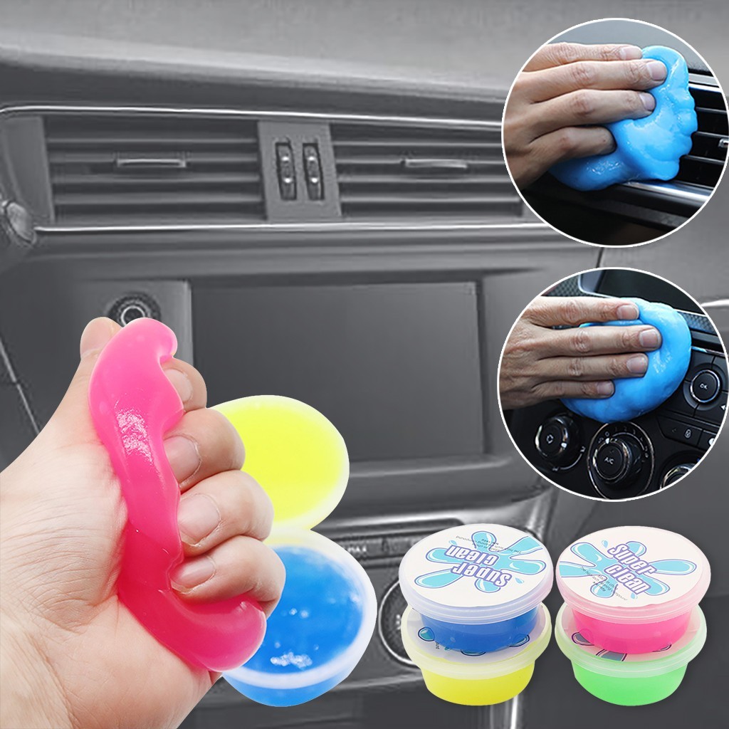 60ML Clean Glue Gum Silica Gel Car Keyboard Dust Dirt Cleaner Cute Green Slime Practical Durable Hig