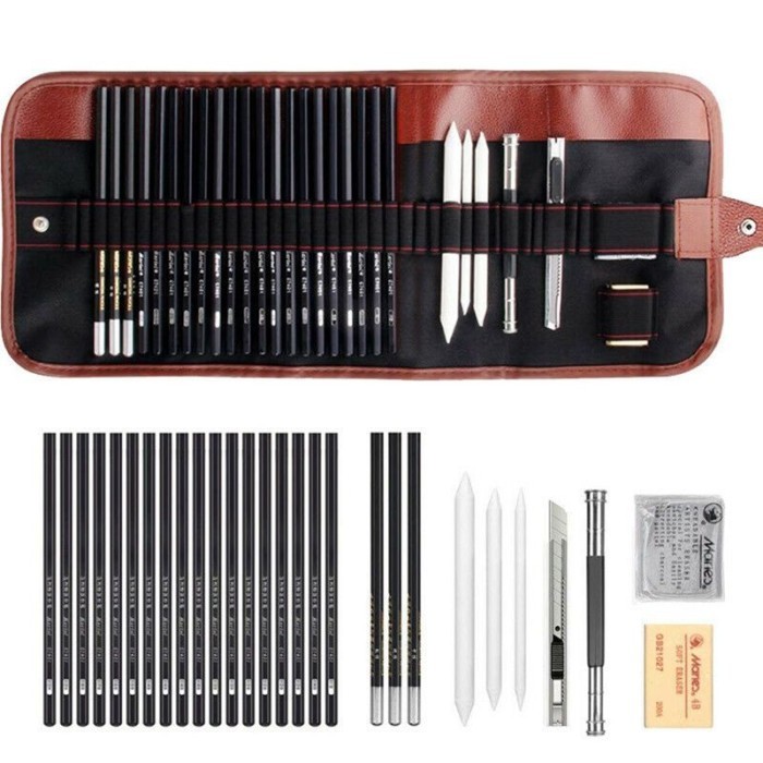 

[New]Promo 29pcs Drawing Pencil Set/Pensil Gambar Sketsa Pisau Penghapus - 29pcs
