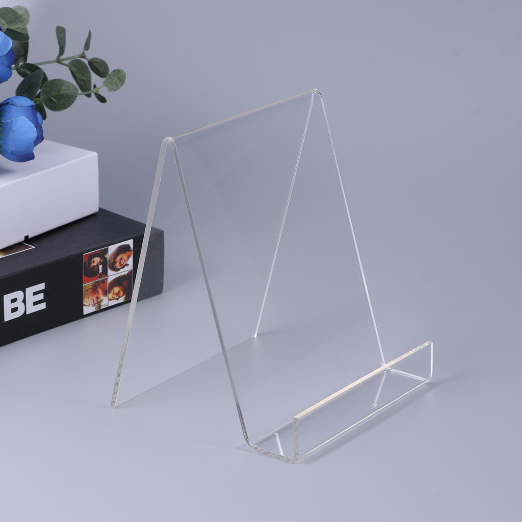 Easel Book Holder Rack Stand Literature Document Brochure Holder Clear Transparent Book Shelf Record