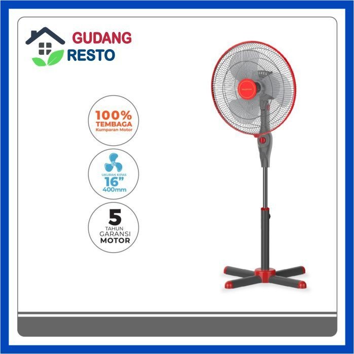 Maspion Stand Fan EX 1611 SX 16 Inch KIPAS ANGIN BERDIRI EX1611 1611SX