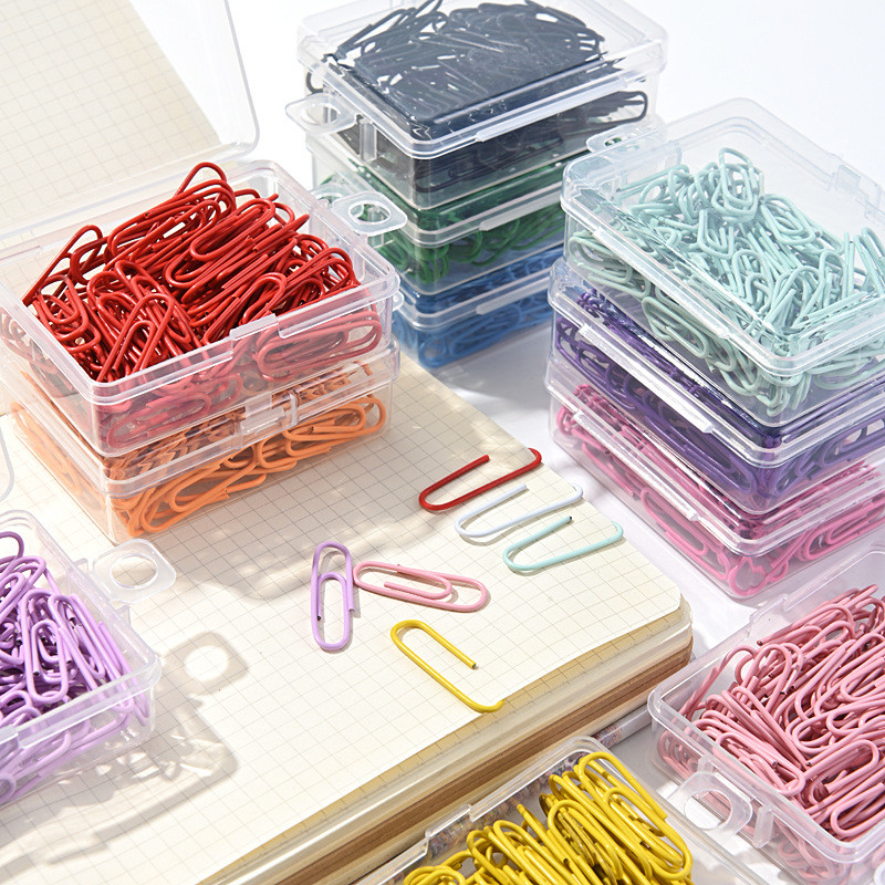

Colored PaperClips 28mm Macaron 50 Creative Paper Clips Office Supplies