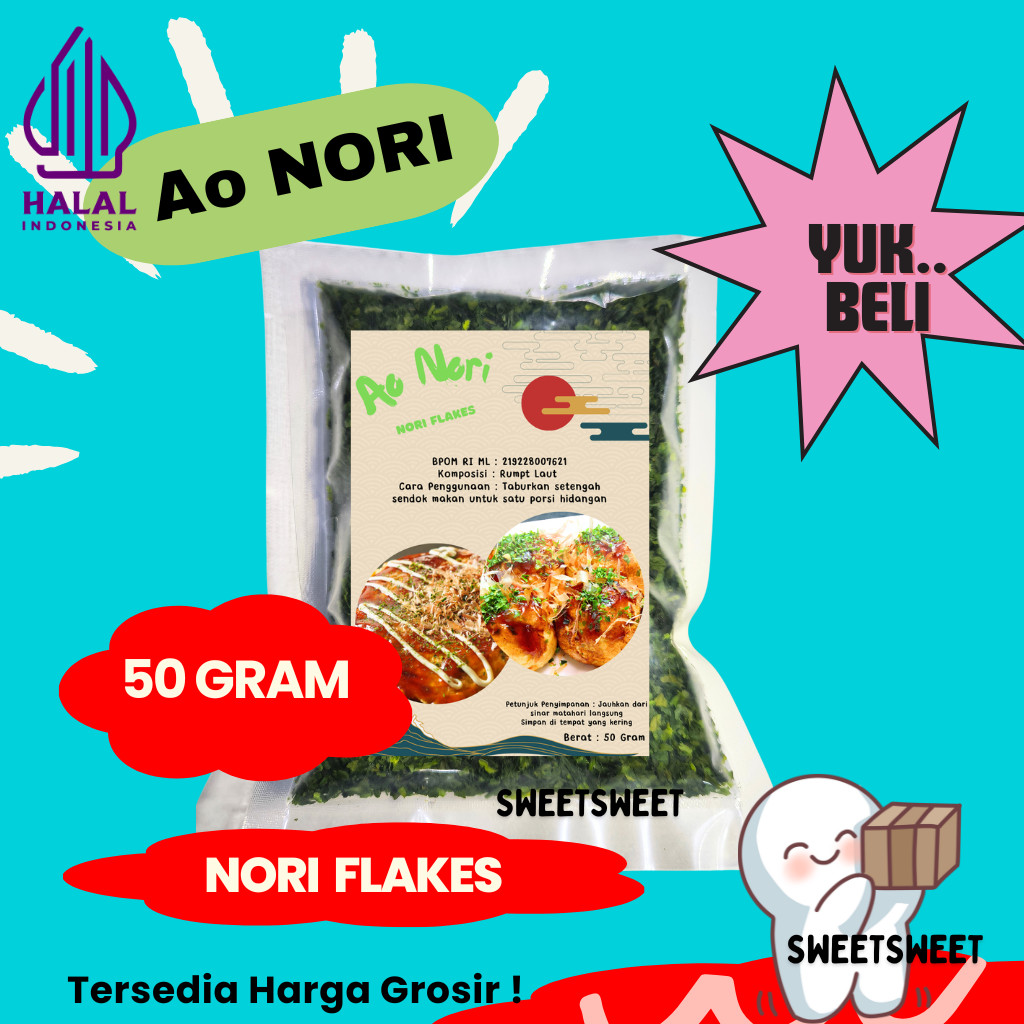 

Sweetsweet Aonori 50 Gram | Rumput Laut Kering | Taburan Takoyaki Okonomiyaki {BISA COD dan Grosir}