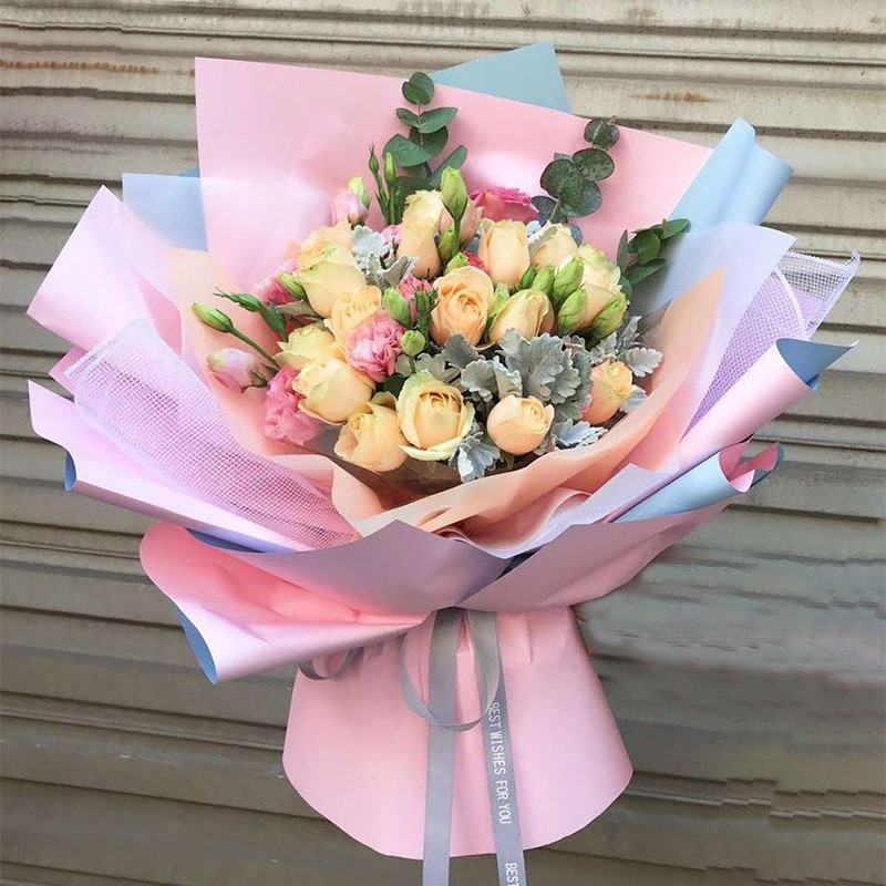 

Kertas Buket Wisuda Anniversary Romantis Bunga Dua Warna Flower Wrapping Paper Bicolor Cellophane Florist KB075