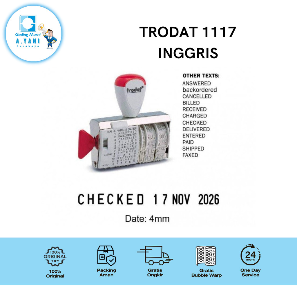

TRODAT STEMPEL TANGGAL BAHASA INGGRIS 1117