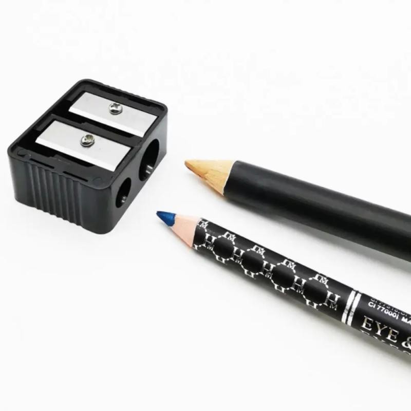 

Brand Double Holes Precision Lipstick Cosmetic Pencil Sharpener For Eyebrow Lip Liner Eyeliner Pencil Girls Gift School Supplies
