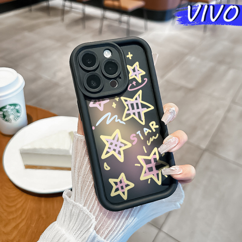 Coquette Stars Silicone SoftCase VIVO Y17s Y12s Y03 Y15s Y21 Y20 Y18 Y28 Y16 Y22 Y02 Y17 Soft Polos 