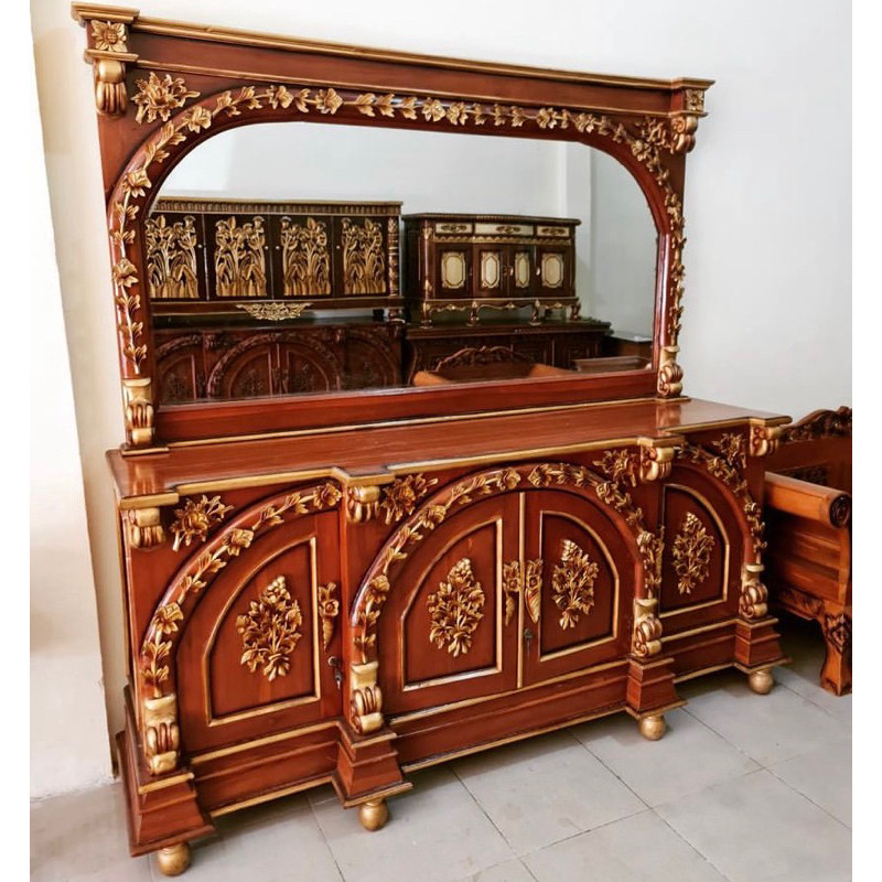 Buffet Figura Manohara Jati Jepara Buffet Ukir Jepara Buffet Kayu Jati
