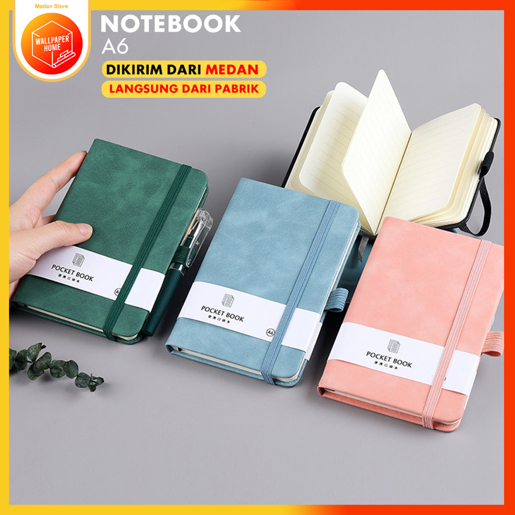 

Notebook A6 Pocket Book Buku Catatan Diary Kecil Pertemuan Scrapbook Mini 96 Lembar