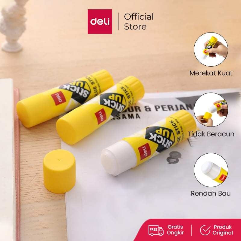

DELI - Lem Stick Super Kuat PVP 8/15/20/36 Gram Cepat kering tidak beracun dapat dicuci EA20210