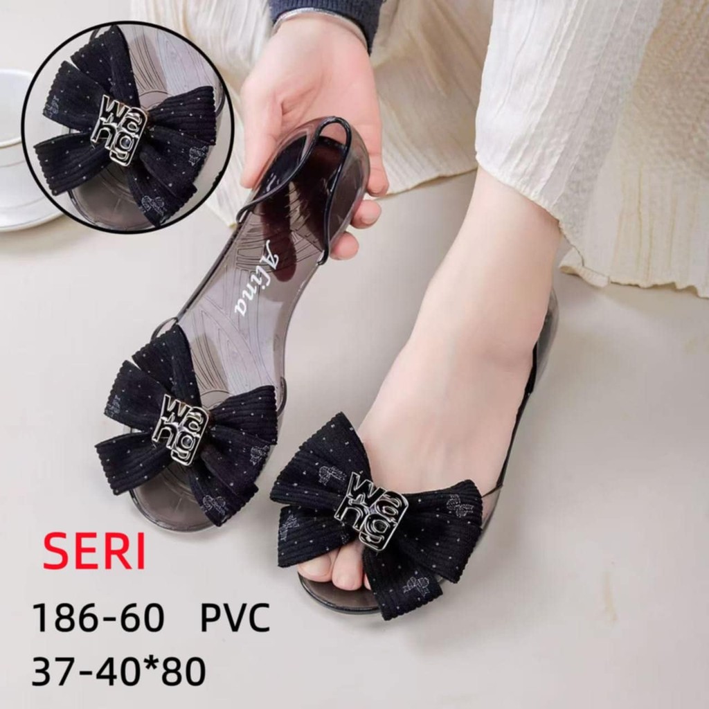 Sepatu Sandal Jelly Bunga kaca  ALINA13