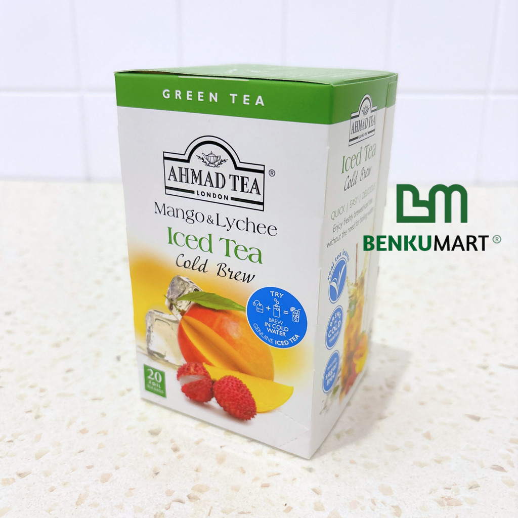 

Ahmad Tea Mango & Lychee Cold Brew Iced Tea (40gr) | 20 Tea Bags