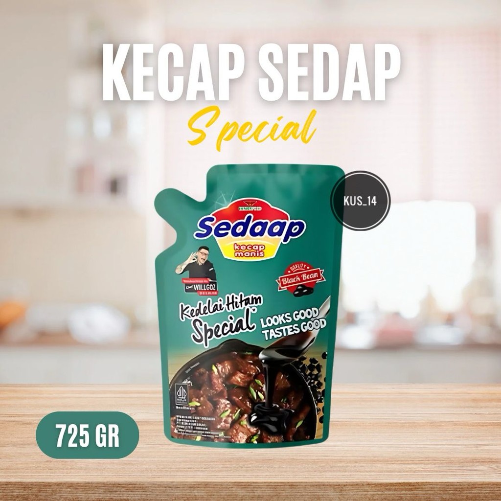 

kecap sedaap 725gr/728 gram(tanpa piring) / Soy Sauce