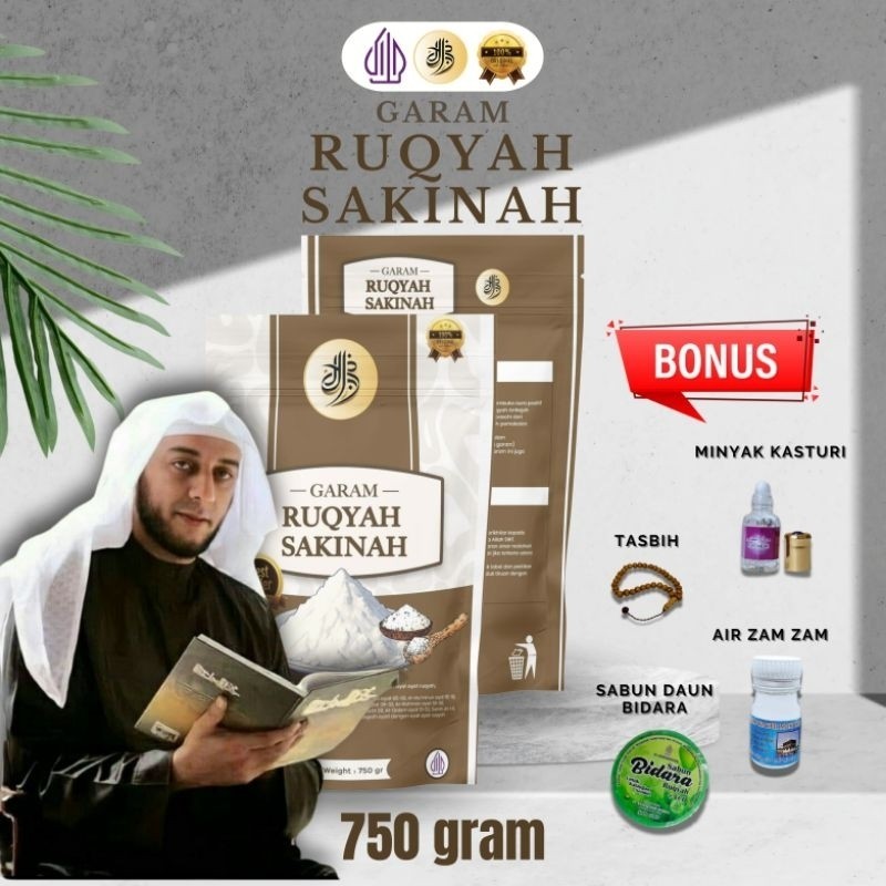 

Sakinah Garam Ruqyah Asli, Bonus Parfum Kasturi, Air Zam-Zam, Sabun Bidara | Memperlancar Rezeki
