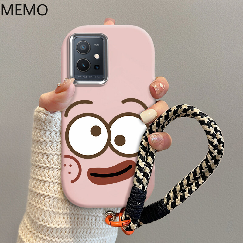 case Vivo T1 5G terbaru 2025 Kartun joke face cangkang anti -jatuh lembut