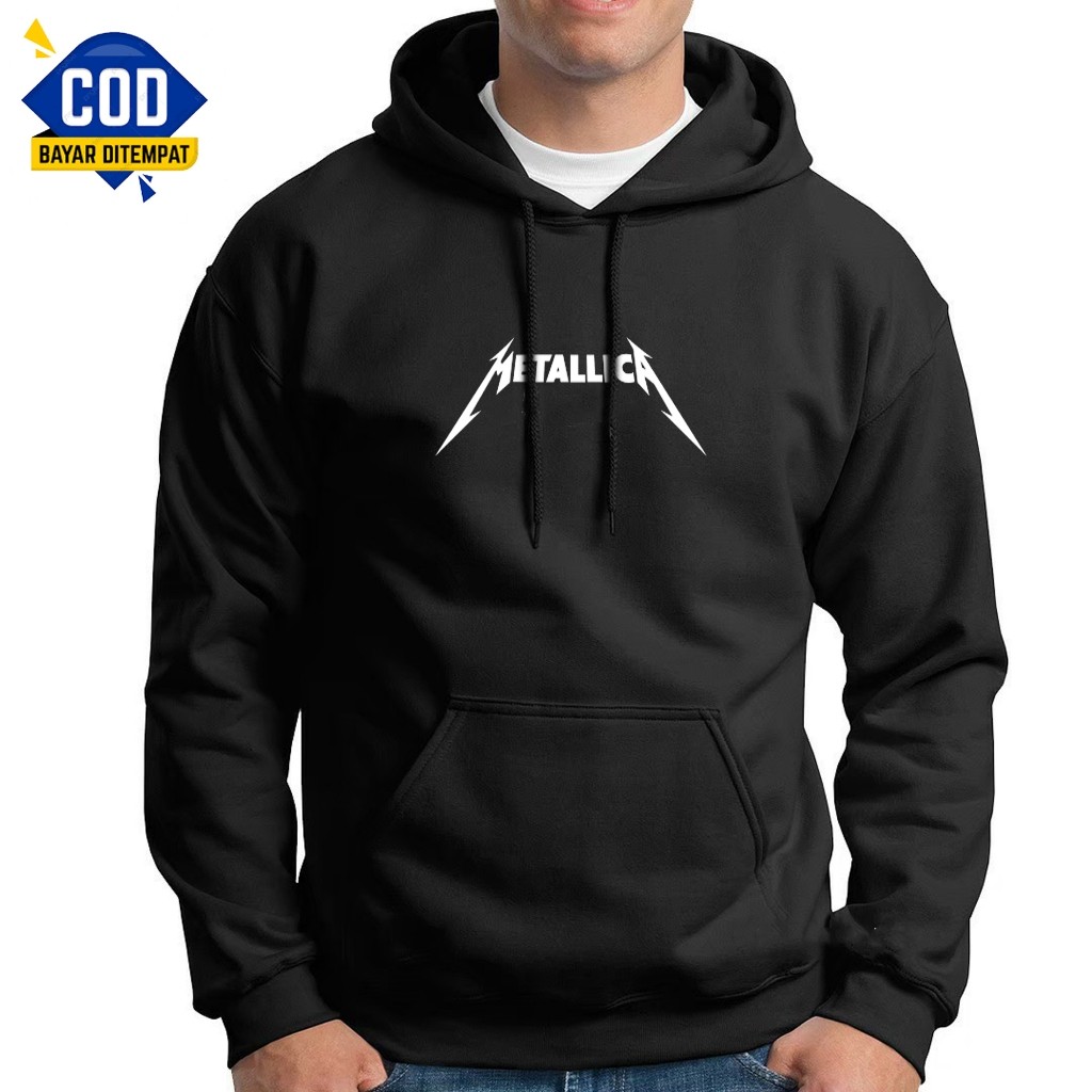 PROMO METALICA - Jaket Distro Sweater Hoodie Pria Wanita Bahan Fleece Tebal