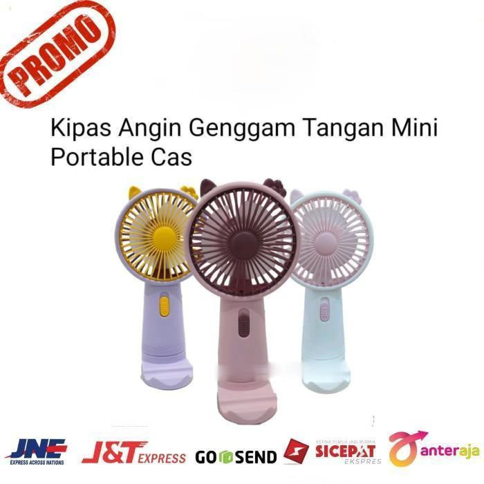 Kipas Angin Tangan Mini Portable Kipas Genggam Meja Cas Fan Kecil