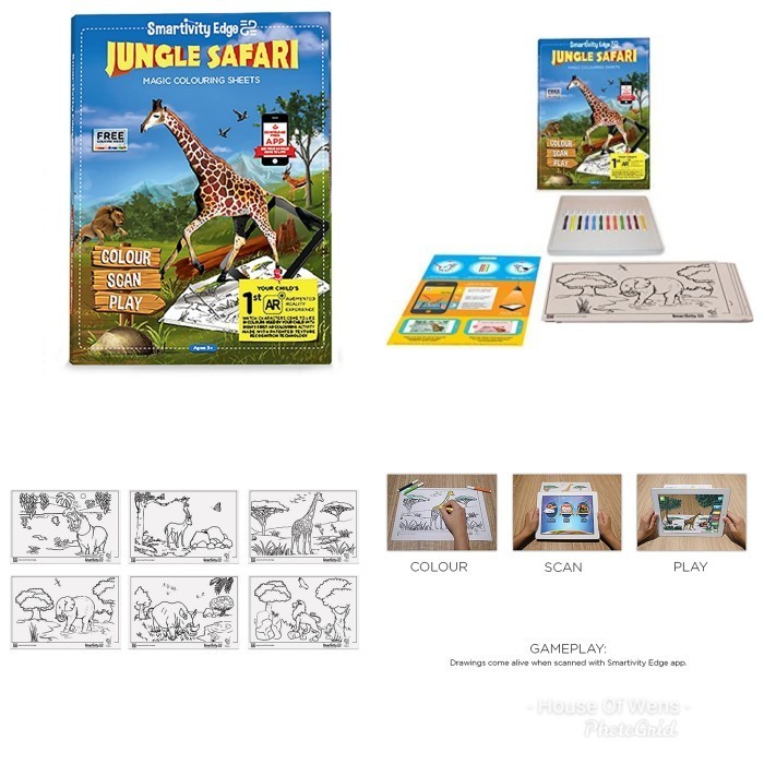 

SMARTIVITY EDGE JUNGLE SAFARI MAGIC COLOURING SHEETS