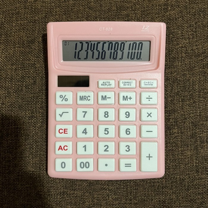 

Kalkulator Warna CT 828 - Kalkulator Check Correct 12 Digit - Merah Muda